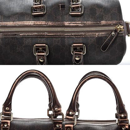 Gucci Metallic Monogram GG Plus Boston Tote Bronze 12 of 12