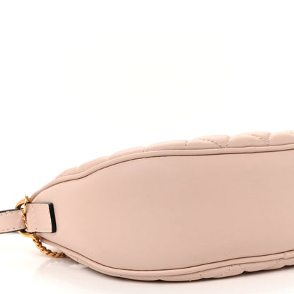 Versace Nappa Quilted Half Moon Chain Crossbody Pink 9 of 13