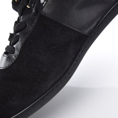 Louis Vuitton Suede Patent Monogram Move Up Sneakers 38 Black 11 of 12