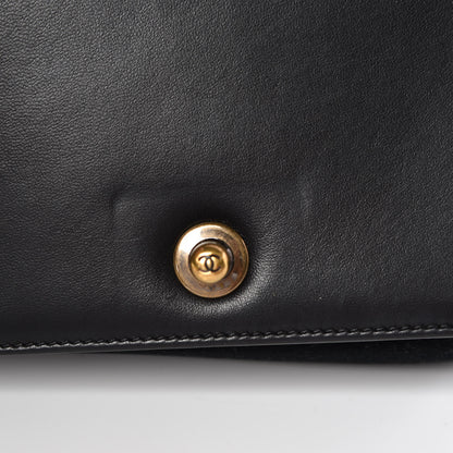 Chanel Velvet Chevron Quilted Small Boy Flap Black 8 of 9