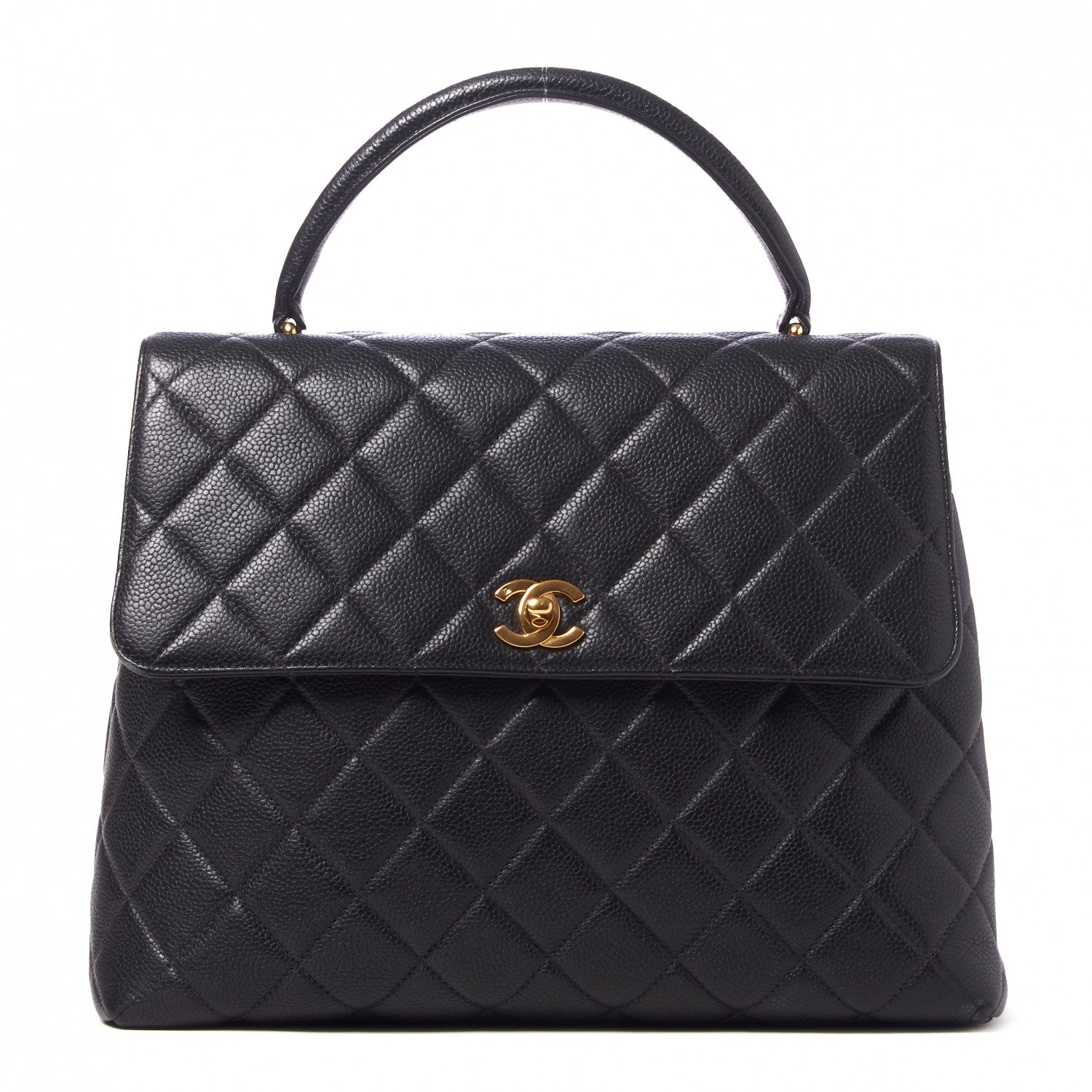 Chanel Caviar Quilted Jumbo Kelly Flap Black 1 of 9