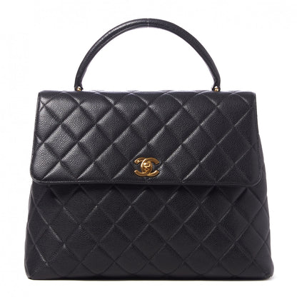 Chanel Caviar Quilted Jumbo Kelly Flap Black 1 of 9