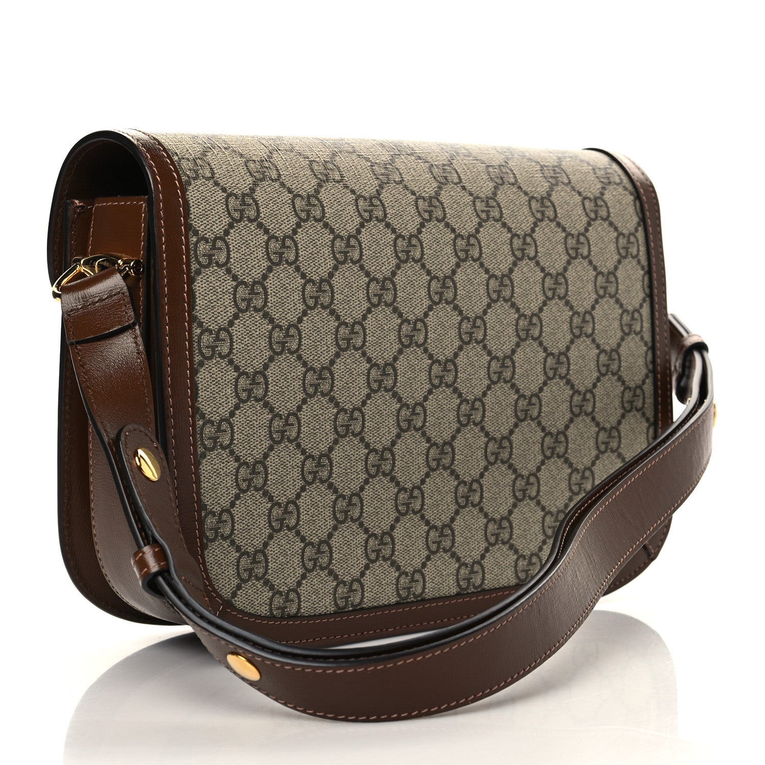 Gucci GG Supreme Monogram Horsebit 1955 Shoulder Bag Beige Brown Sugar 3 of 6
