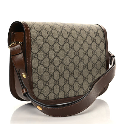 Gucci GG Supreme Monogram Horsebit 1955 Shoulder Bag Beige Brown Sugar 3 of 6
