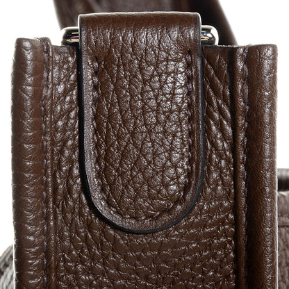 Hermes Taurillon Clemence Evelyne III PM Chocolate 14 of 15