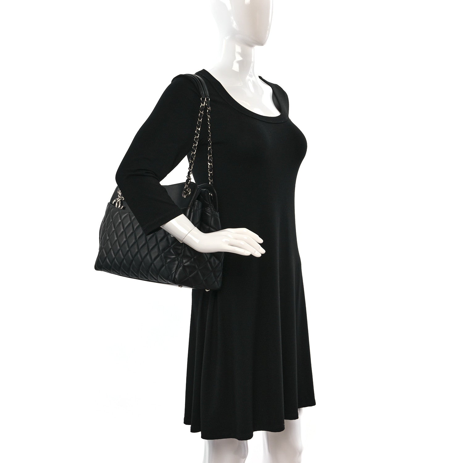 Chanel Lambskin Quilted Chanel 7 Tote Black 2 of 9