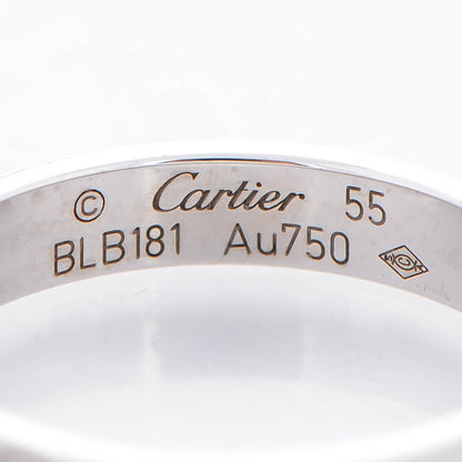 Cartier 18K White Gold 4mm LOVE Wedding Band Ring 55 7.25 4 of 4