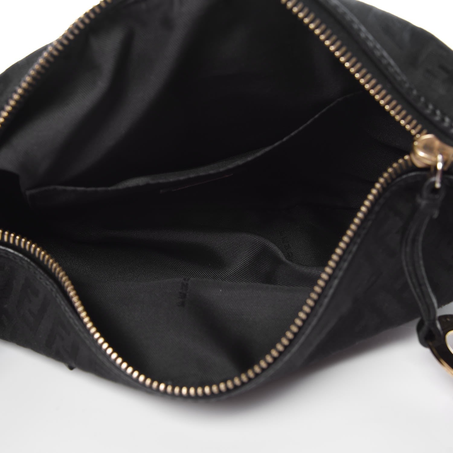 Fendi Zucchino Cuoio Small Chef Pocket Shoulder Bag Black 5 of 6