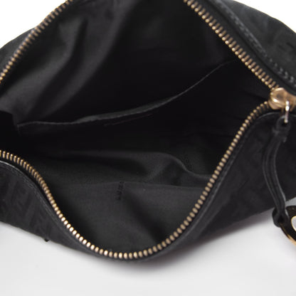 Fendi Zucchino Cuoio Small Chef Pocket Shoulder Bag Black 5 of 6