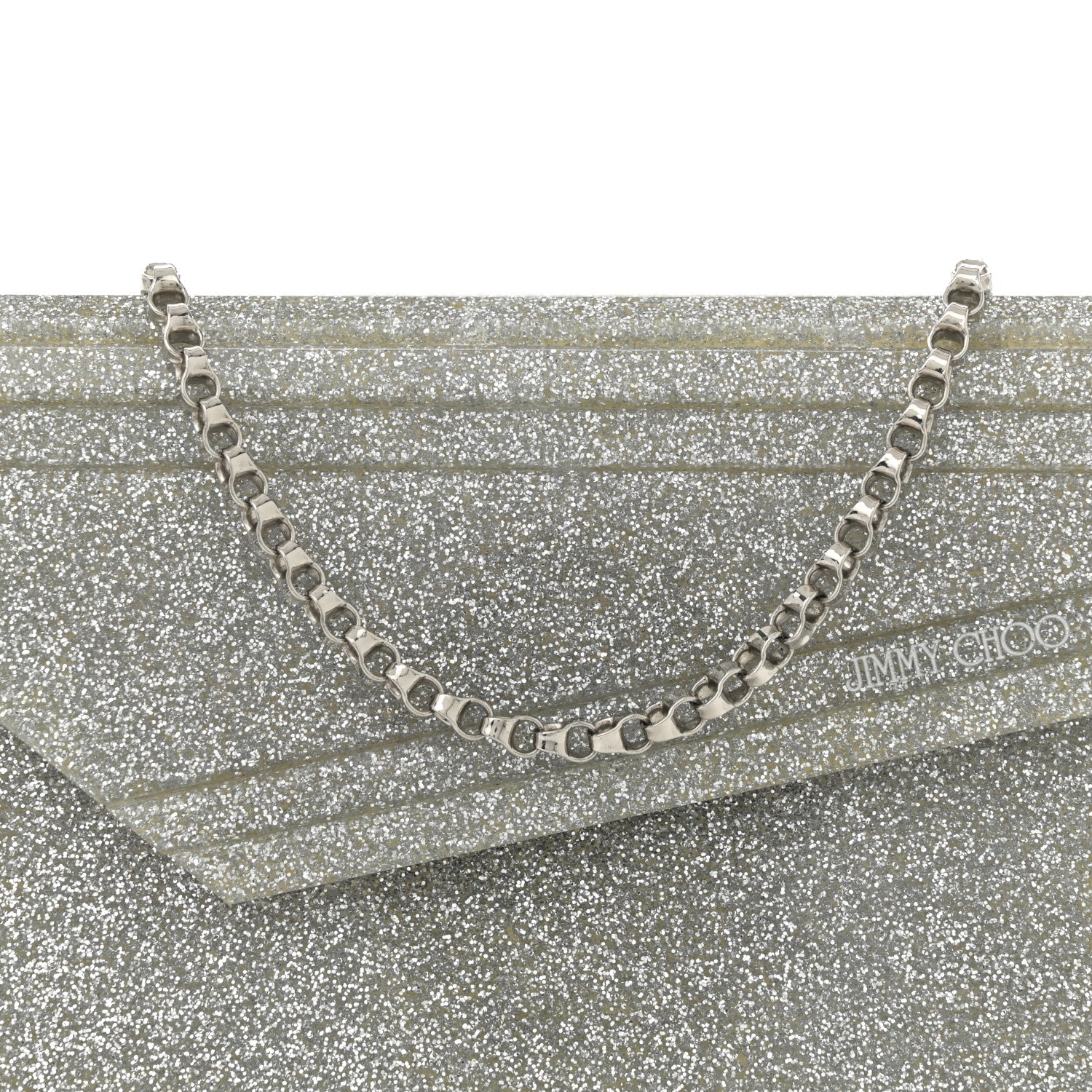Jimmy Choo Acrylic Glitter Micro Candy Clutch Silver 7 of 11