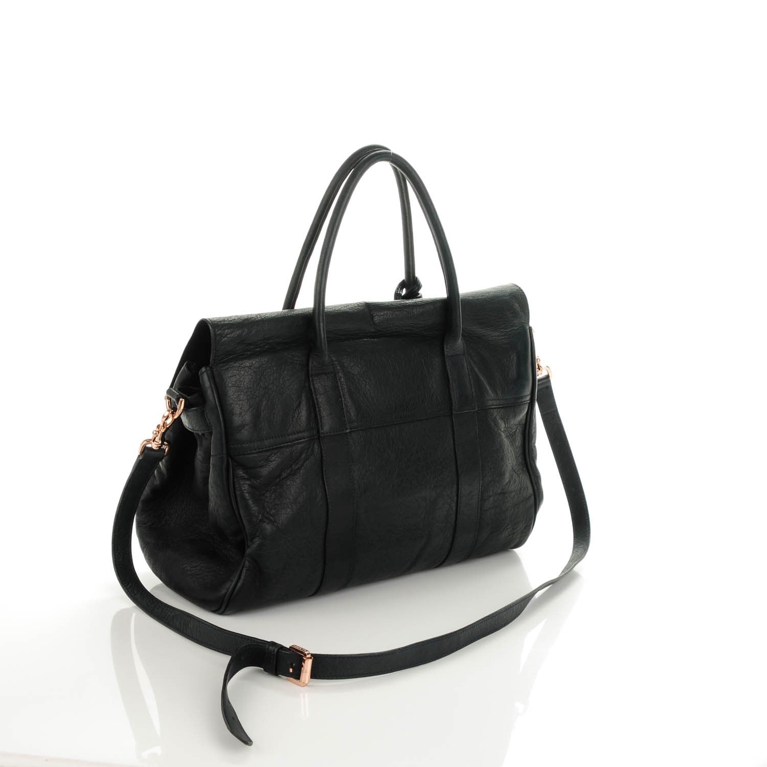 Mulberry Pebbled Matte Heritage Bayswater Satchel Nightshade Blue 3 of 8