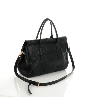 Mulberry Pebbled Matte Heritage Bayswater Satchel Nightshade Blue 3 of 8