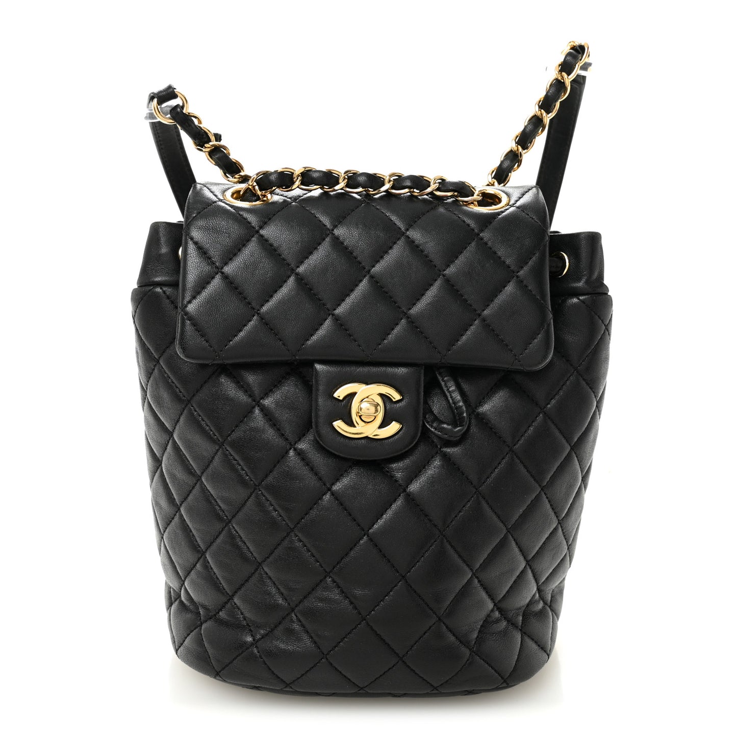 Calfskin Quilted Mini Urban Spirit Backpack Black