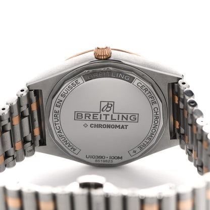 Breitling Stainless Steel 18K Rose Gold Diamond Bezel 36mm Chronomat Automatic Watch U10380 4 of 6