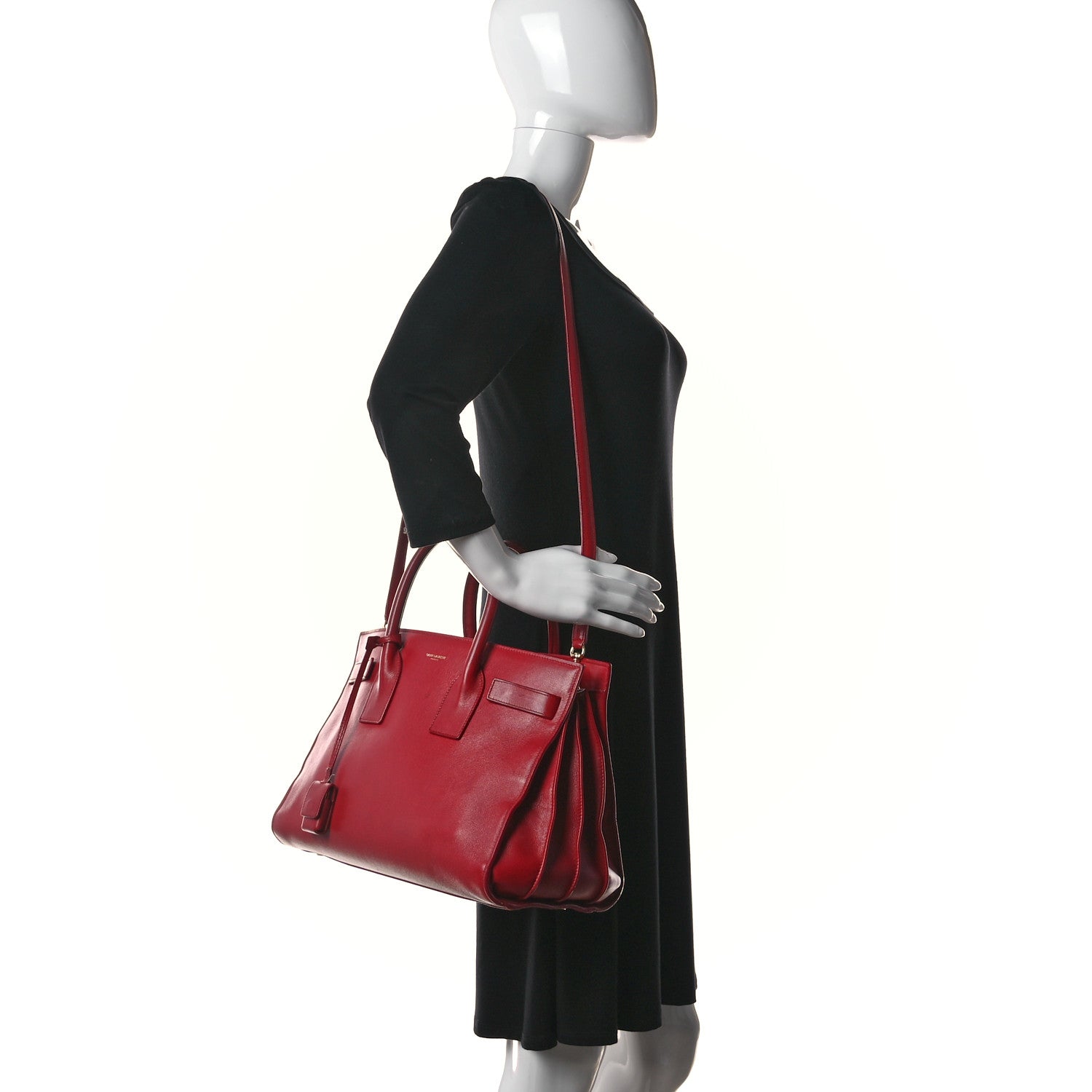 Saint Laurent Calfskin Small Sac De Jour Rouge Orient 2 of 26