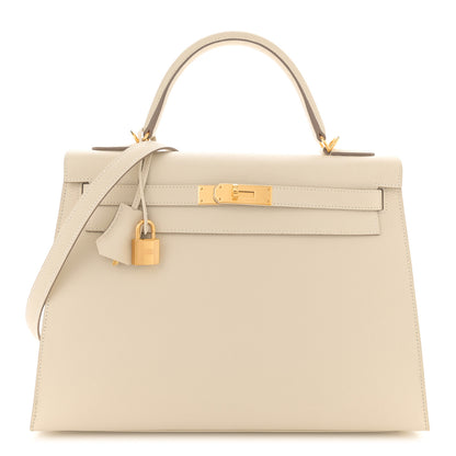 Hermes Epsom Kelly Sellier 32 Craie 1 of 14