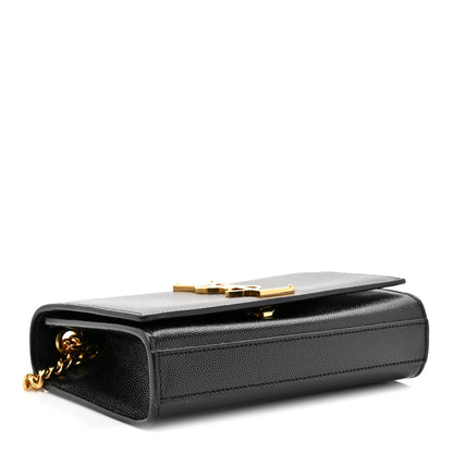 Saint Laurent Grain De Poudre Small Monogram Kate Satchel Black 4 of 10