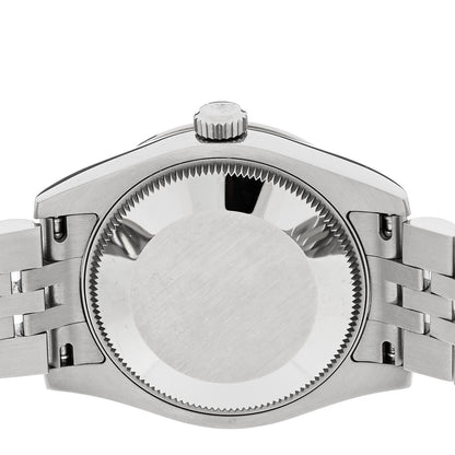 Rolex Stainless Steel 18K White Gold Diamond Mother of Pearl 31mm Oyster Perpetual Datejust Watch Roman 178344 4 of 5