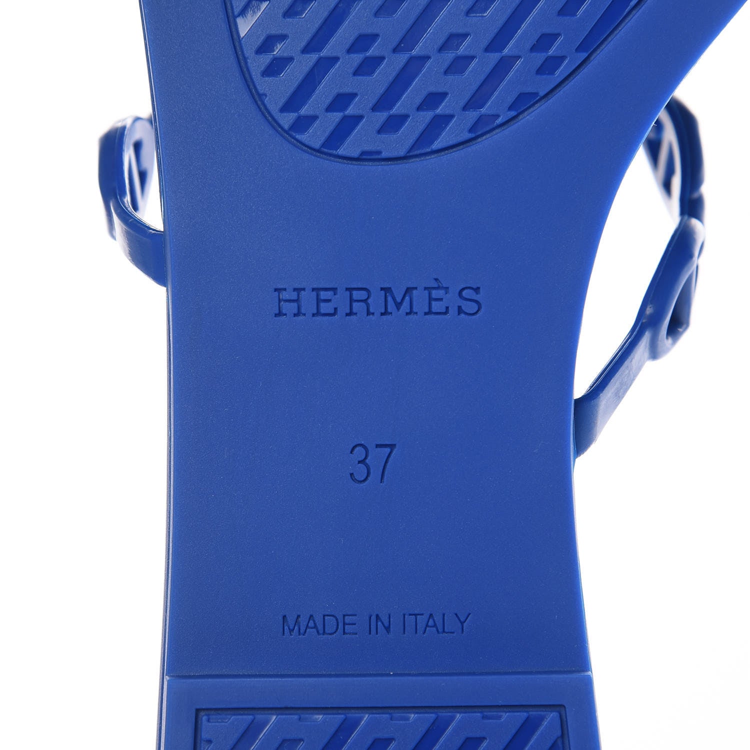Hermes Rubber Chaine d'Ancre Rivage Sandals 37 Bleu Smalt 6 of 8