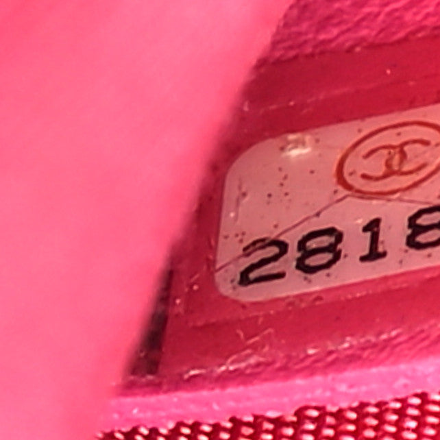 Chanel Tweed PVC Lambskin Wristlet Pouch Pink 7 of 15