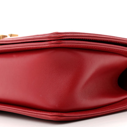 Chanel Calfskin Medium Boy Logo Top Handle Flap Red 10 of 15