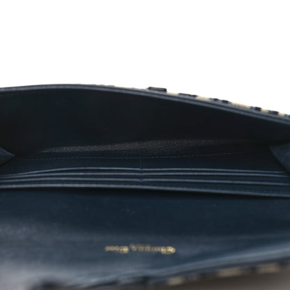 Christian Dior Oblique Saddle Chain Long Wallet Blue 5 of 10