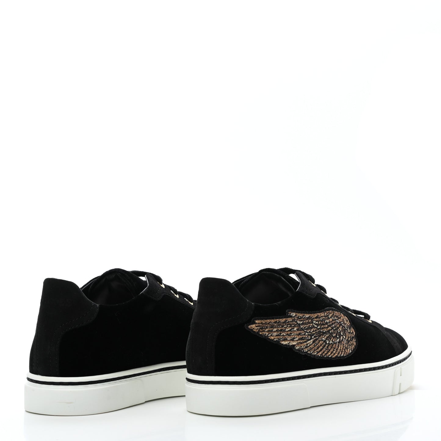 Velvet Womens Wing Sneakers 37 Black