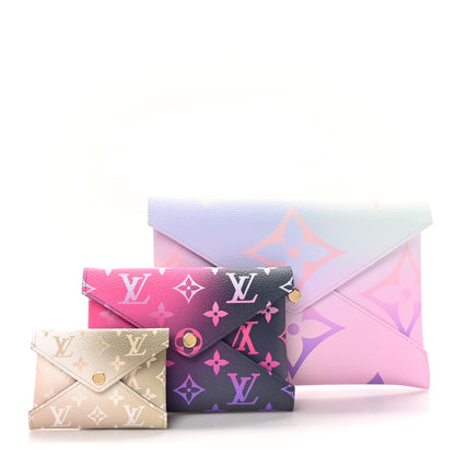 Louis Vuitton Monogram Giant Spring in the City Kirigami Pochette Set Sunrise Pastel Midnight Fuchsia Sunset Kaki 1 of 9