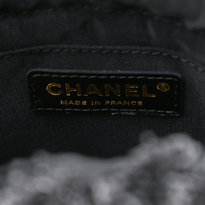 Chanel Denim Quilted Mood Small Bucket With Chain Black Multicolor 6 of 10