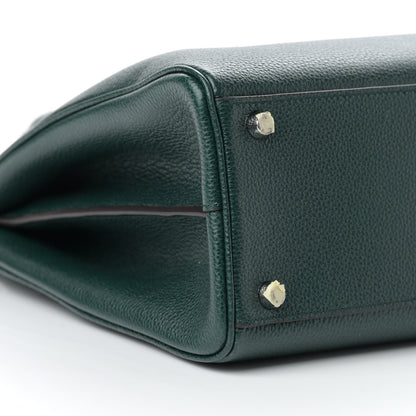 Gucci Grainy Calfskin Medium Zumi Top Handle Bag Vintage Green 8 of 10