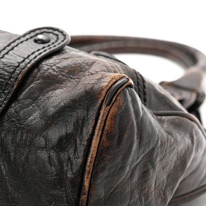 Valentino Garavani Distressed Calfskin VLogo Shoulder Bag Brown 16 of 25