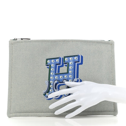 Hermes Toile H Electrique Flat Case Bleu Outremer Sapin 2 of 7