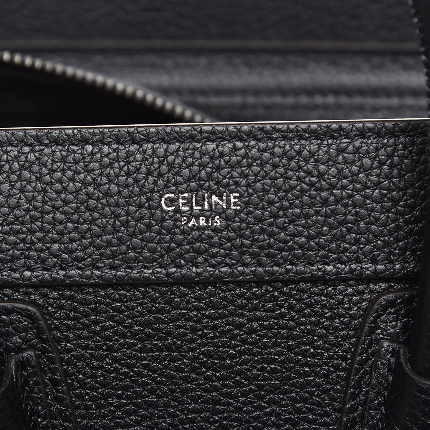 Drummed Calfskin Nano Luggage Black