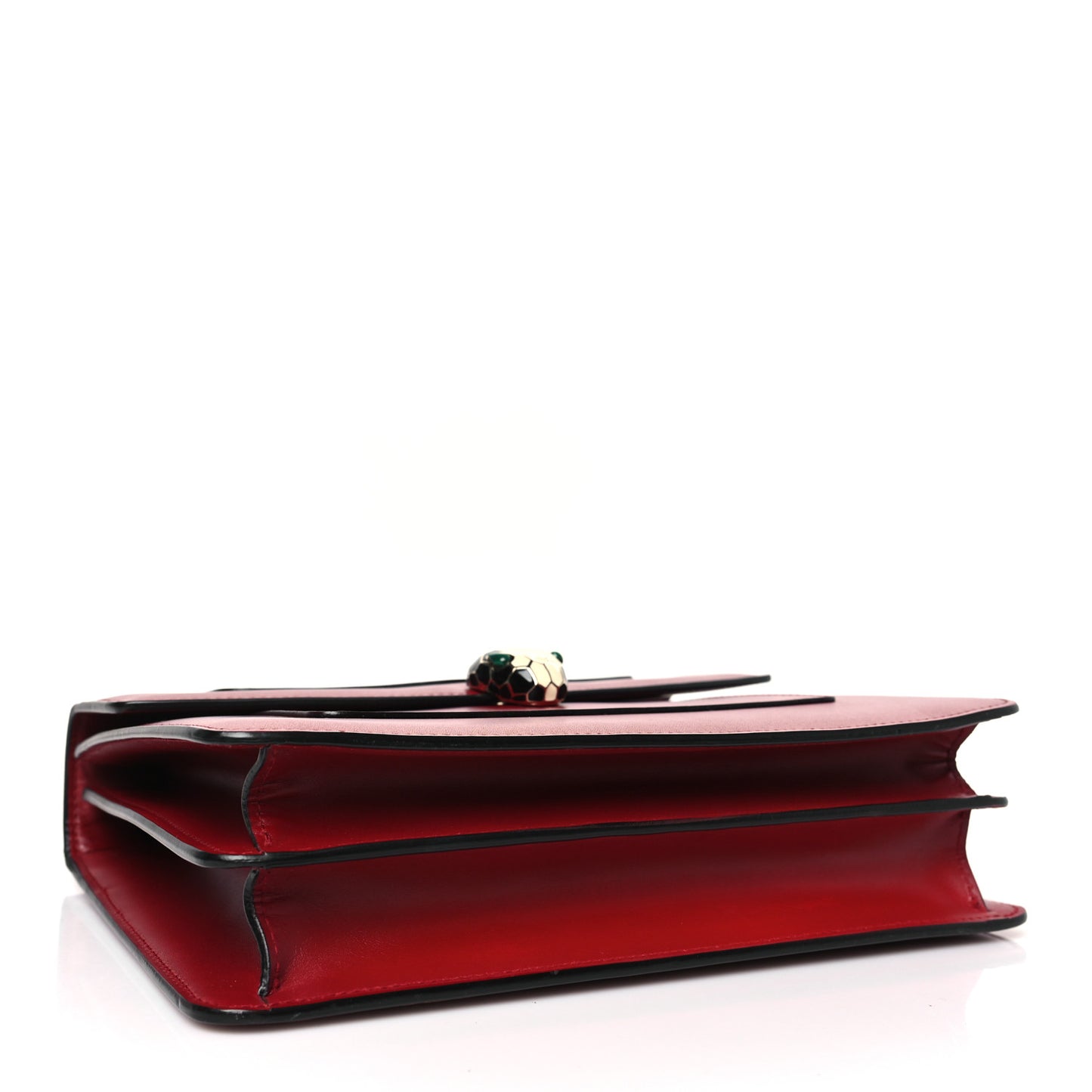 Calfskin Large Serpenti Forever Top Handle Red