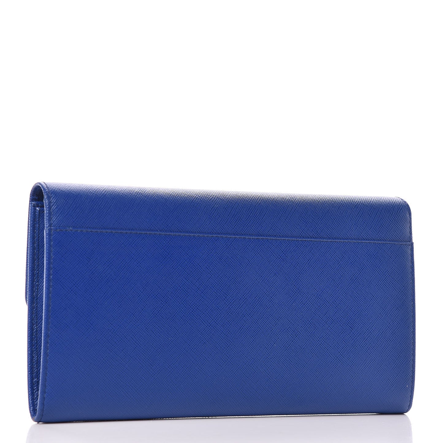 Saffiano Metal Continental Flap Wallet Royal