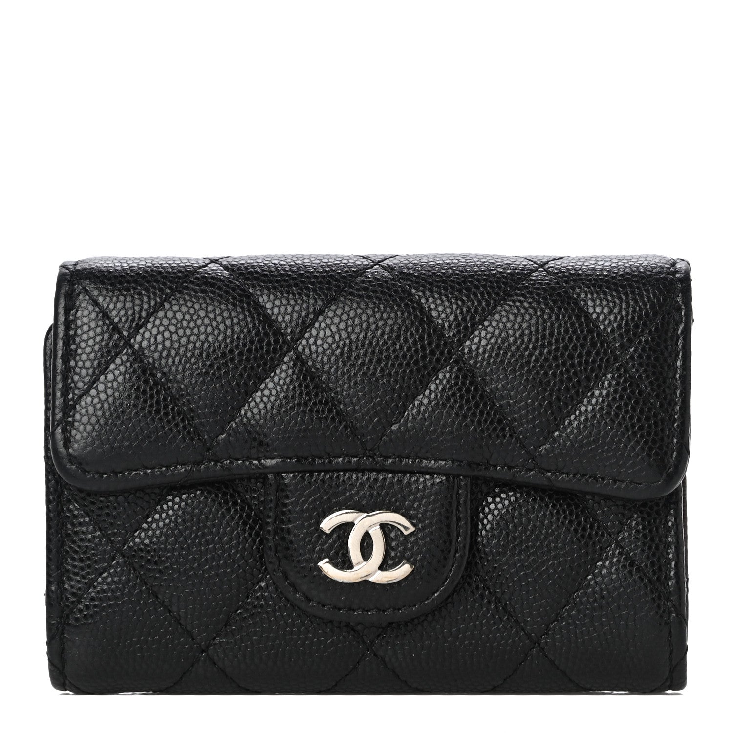 Chanel Caviar Quilted Classic 4 Key Holder Wallet Black 1 of 11