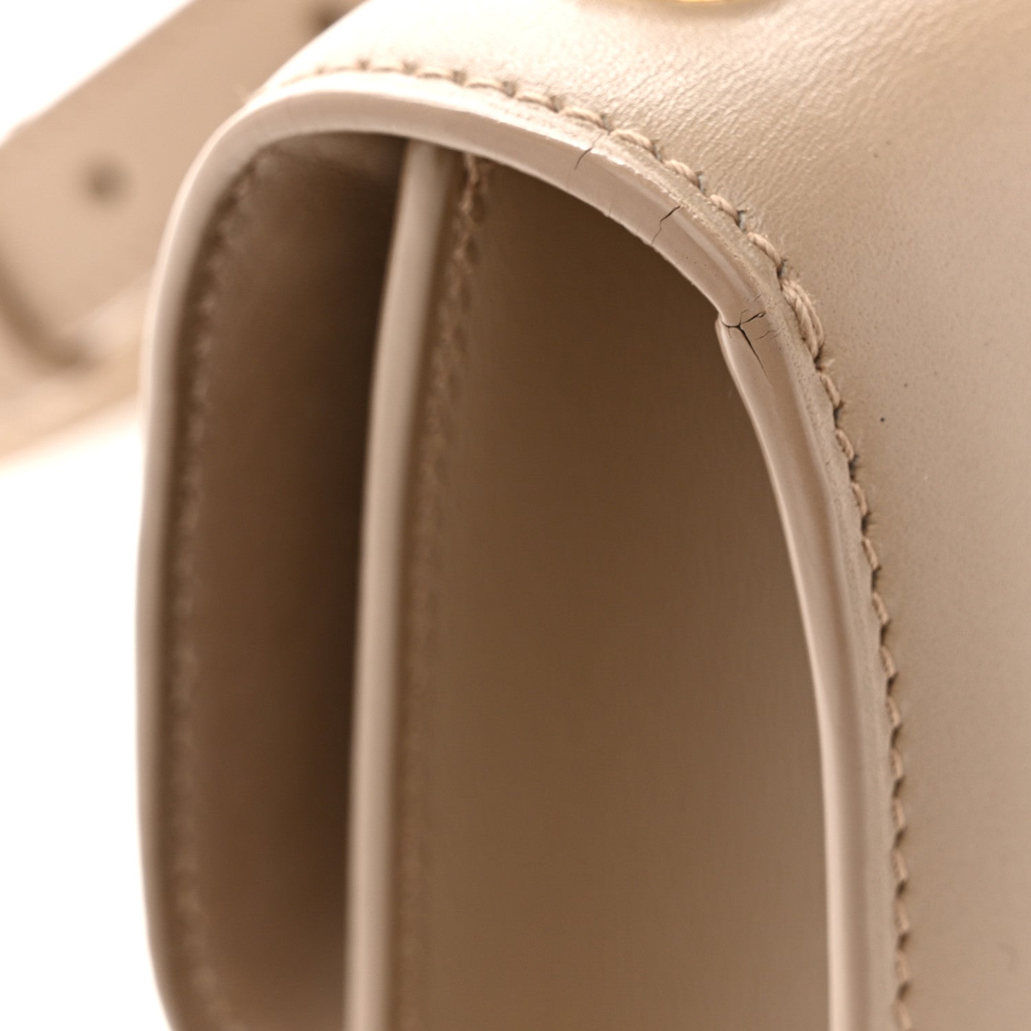 Saint Laurent Smooth Calfskin Le Carre Satchel Dark Beige 15 of 17