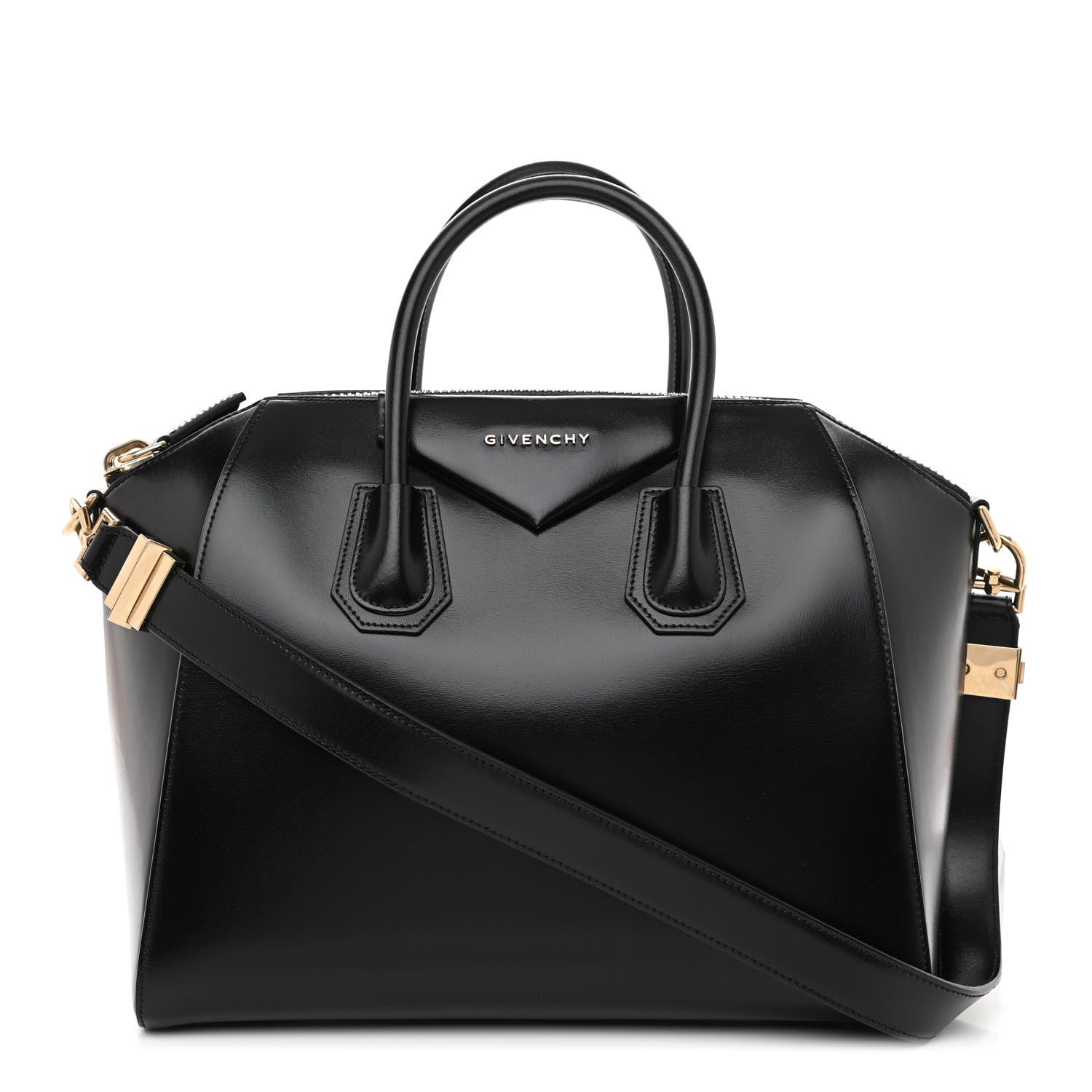 Givenchy Shiny Lord Calfskin Medium Antigona Black 1 of 9