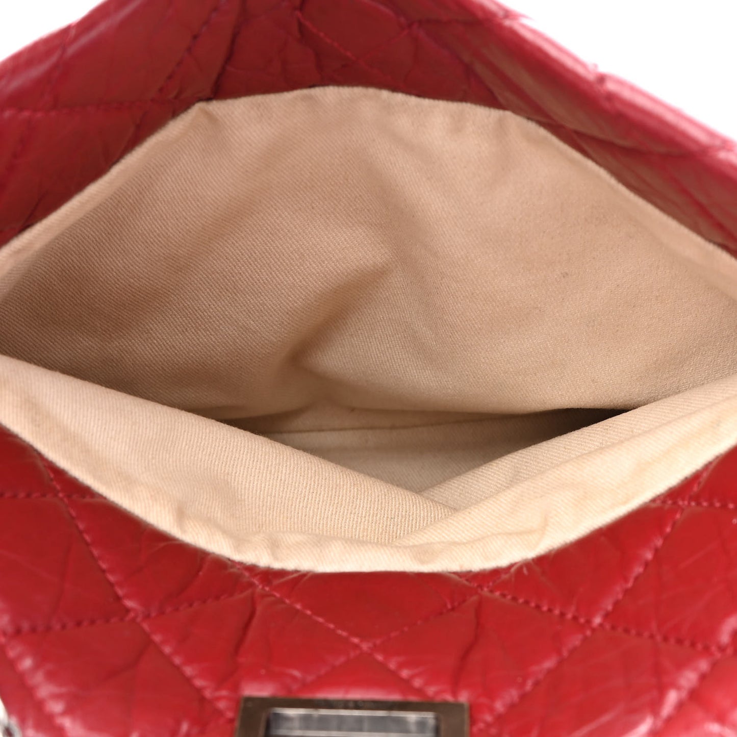 Aged Calfskin Quilted Reissue 2.55 Tote Red