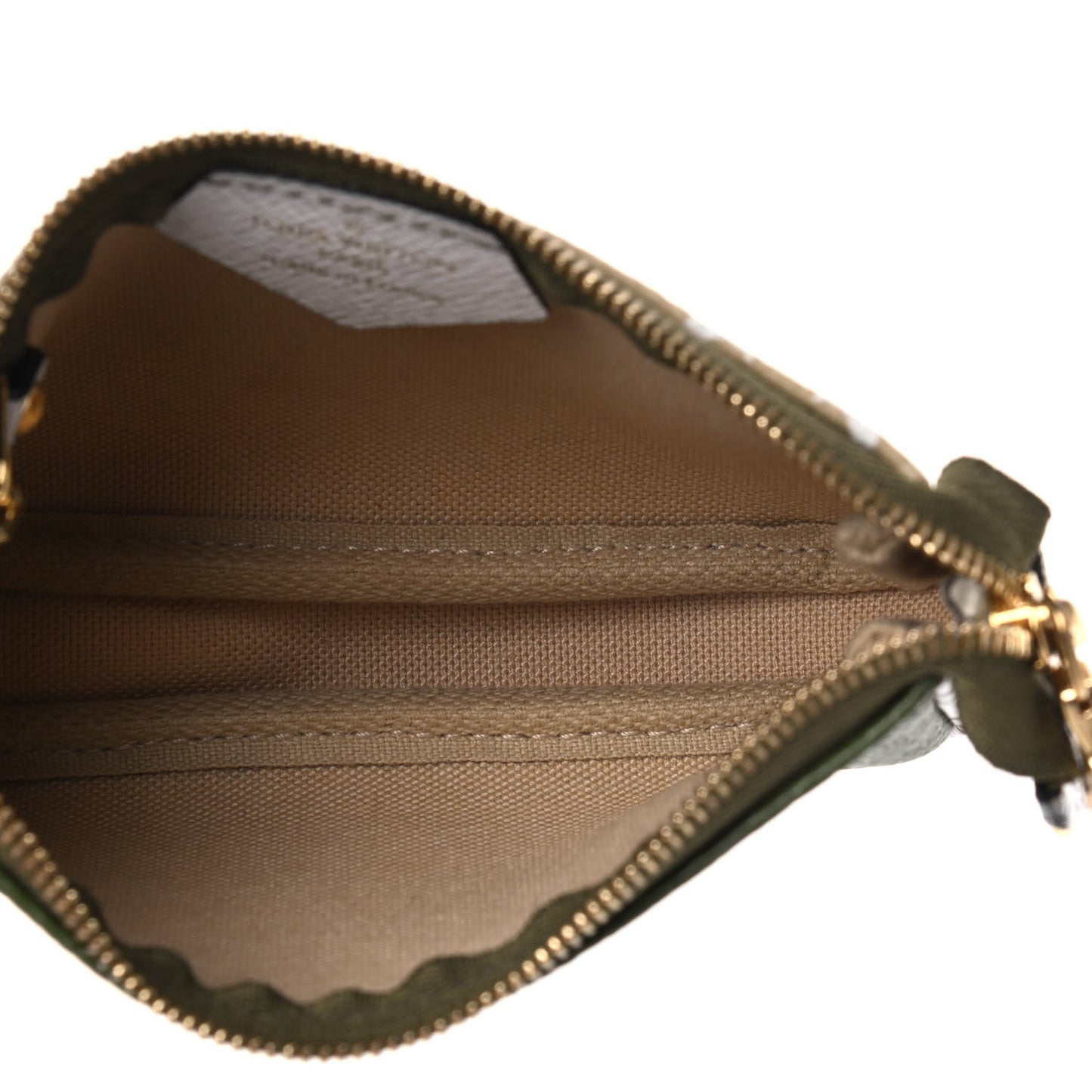 Monogram Giant Micro Pochette Accessories Kaki White