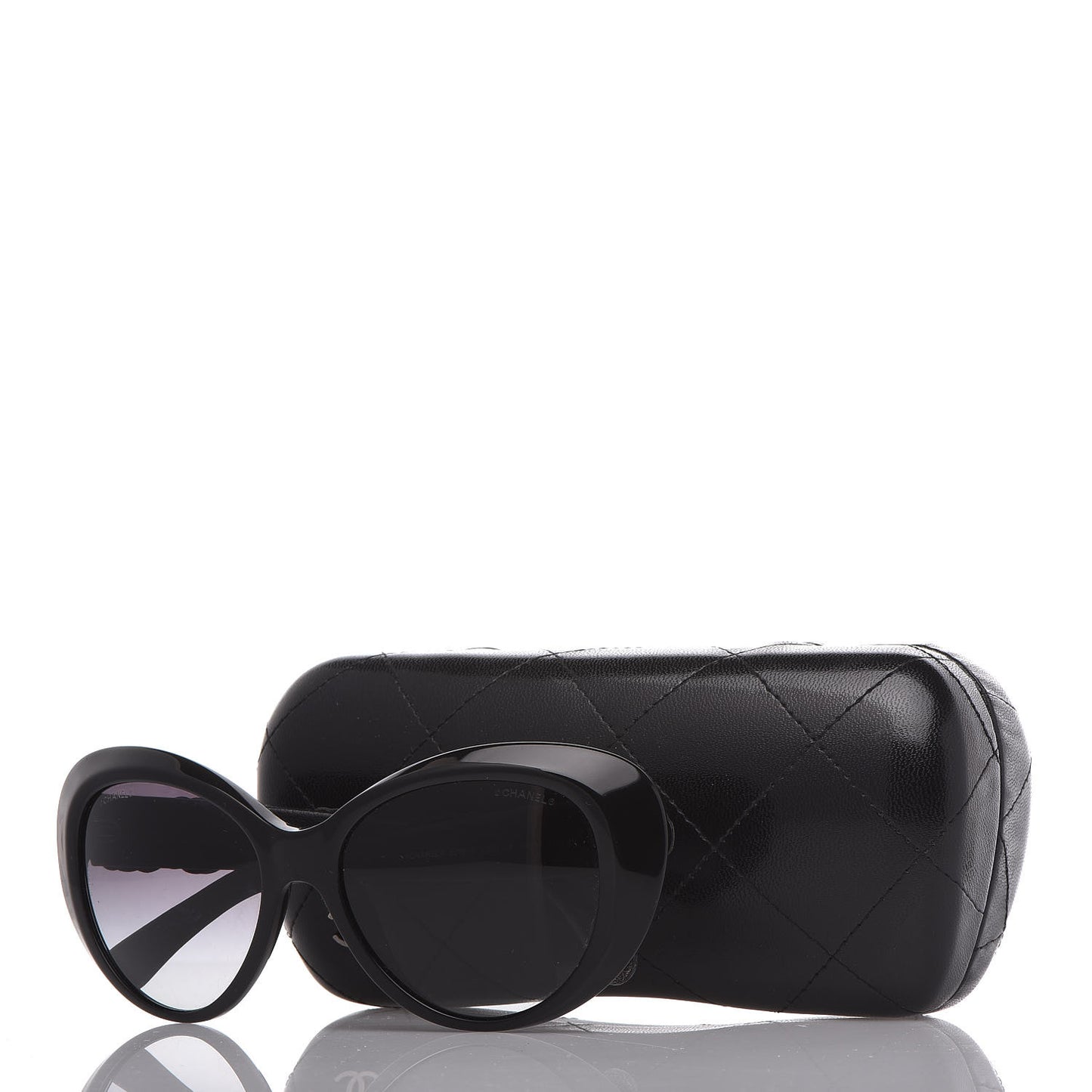 Lambskin Camellia CC 5318-Q Sunglasses Black
