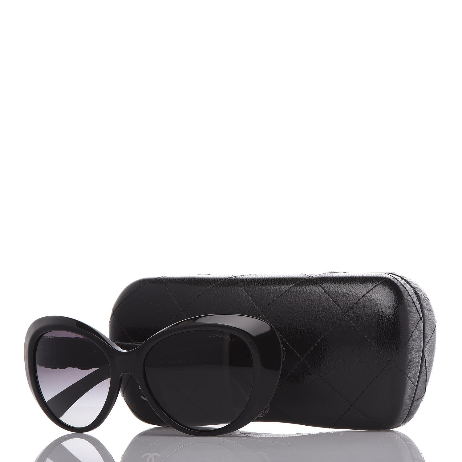 Chanel Lambskin Camellia CC 5318-Q Sunglasses Black 7 of 7