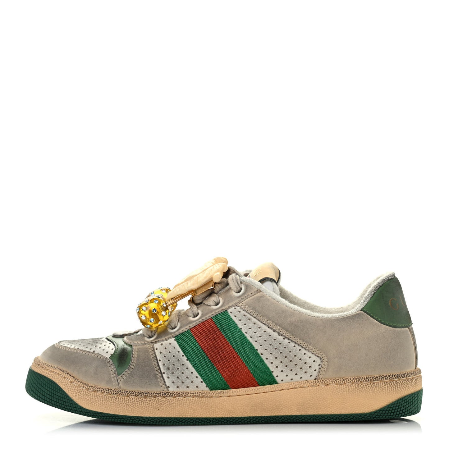 Nubuck Web Cherries Womens Screener Sneakers 37 Dusty Milk White Vintage Green