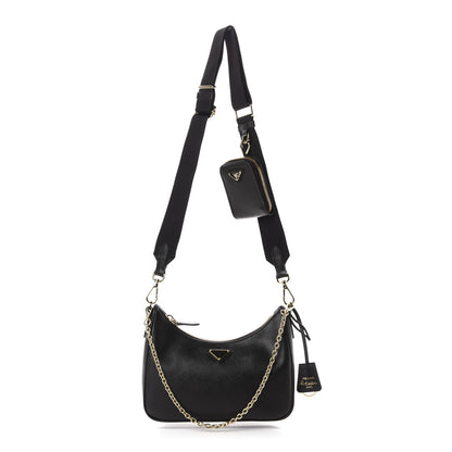 Prada Saffiano Lux Re-Edition 2005 Shoulder Bag Black 1 of 11