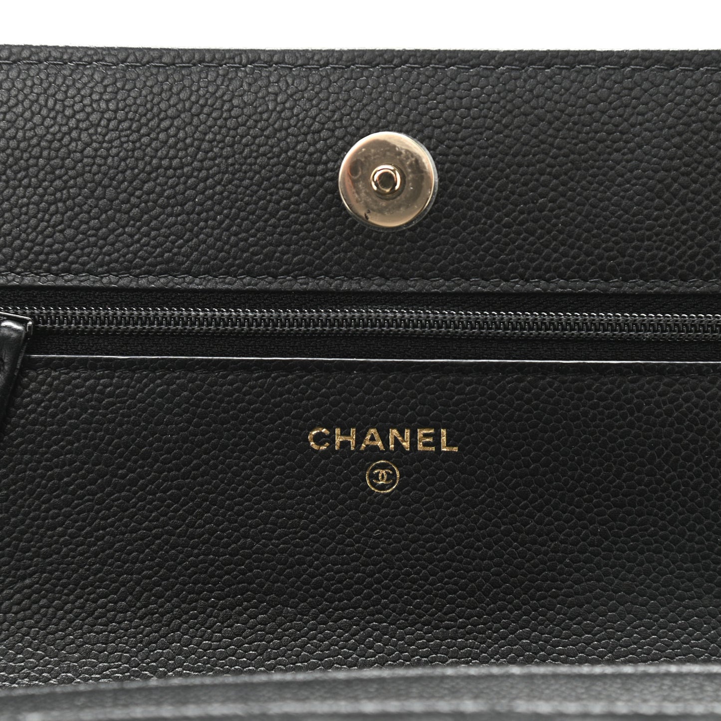 Caviar Quilted Tiny CC Wallet On Chain WOC Black