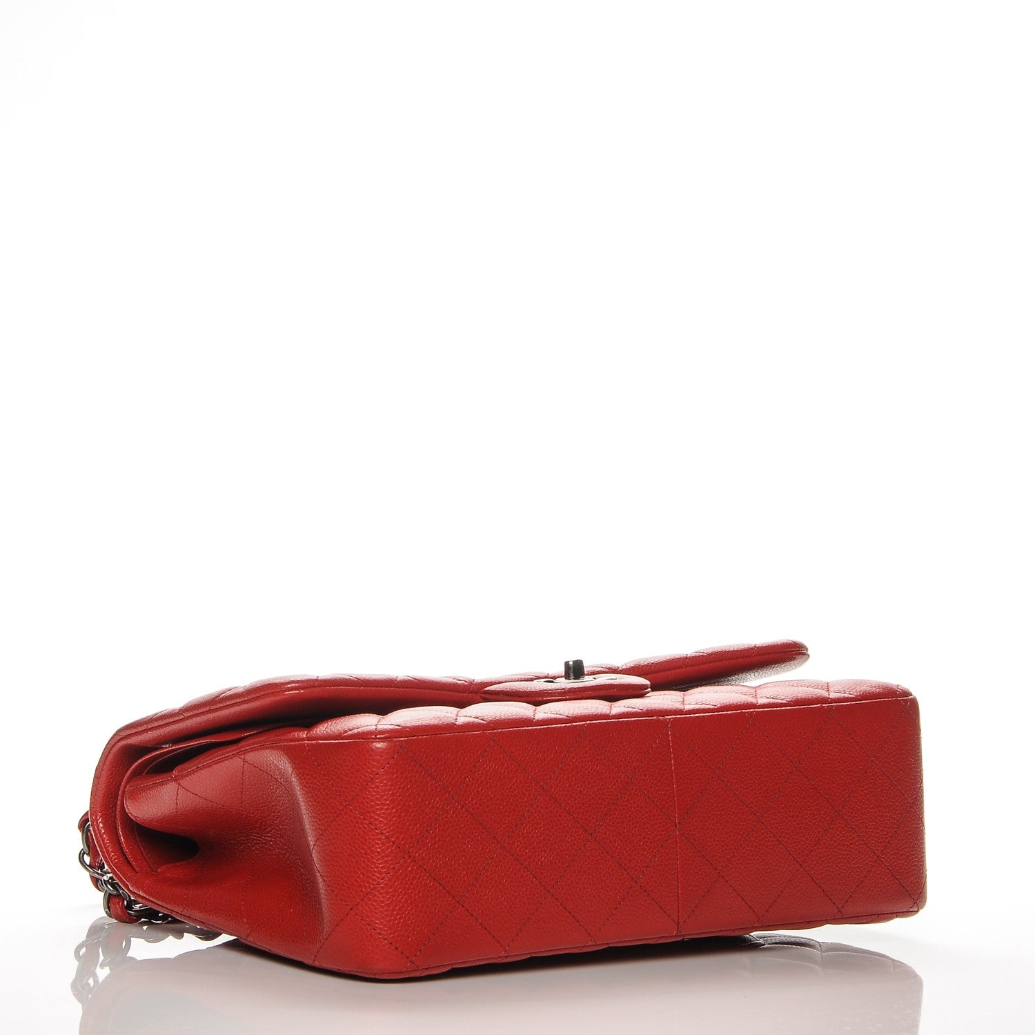 Chanel Caviar Quilted Jumbo Double Flap Red 4 of 10