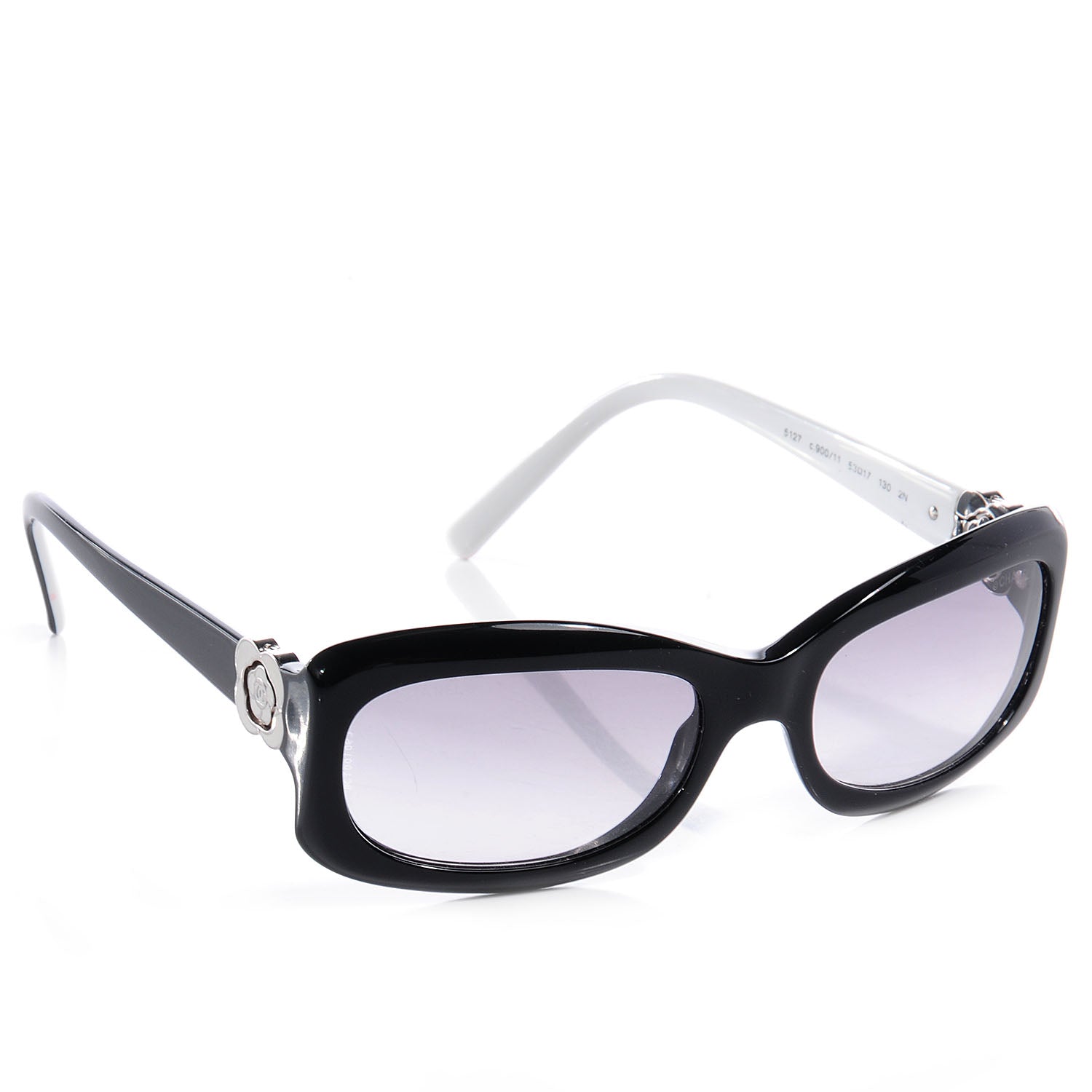 Chanel Camellia CC Petit Sunglasses 5127 Black 3 of 5