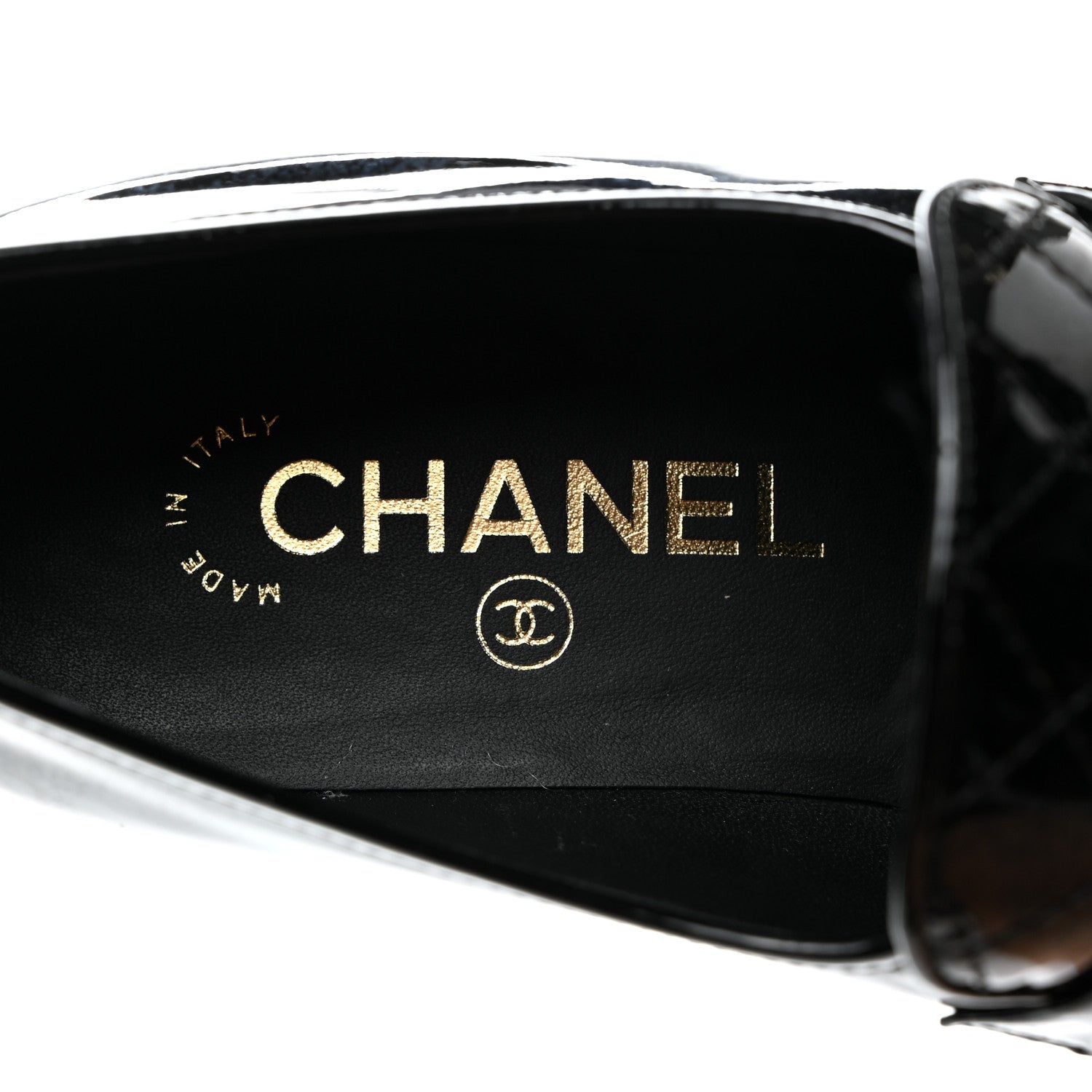 Chanel Patent Calfskin CC Chain Mocassin Loafers 36 Black 6 of 11