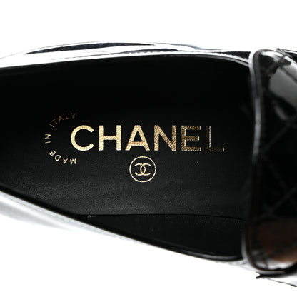 Chanel Patent Calfskin CC Chain Mocassin Loafers 36 Black 6 of 11