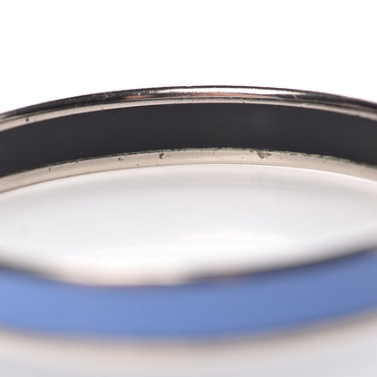 Hermes Enamel Printed Narrow Caleche Bracelet 65 Bleu 6 of 6